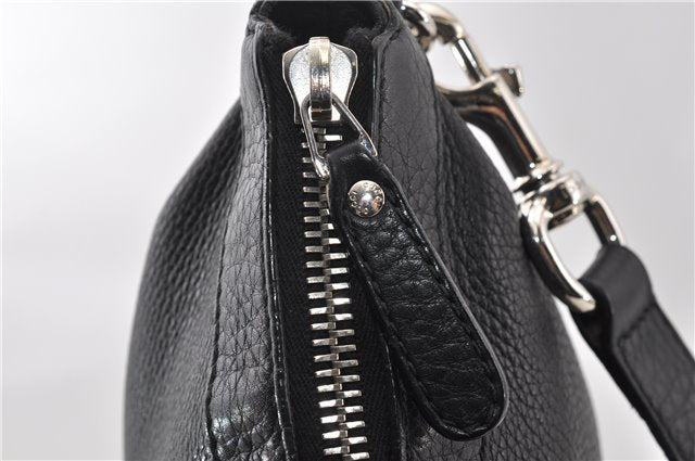 Authentic GUCCI Vintage Shoulder Cross Body Bag Leather 233329 Black 9566F