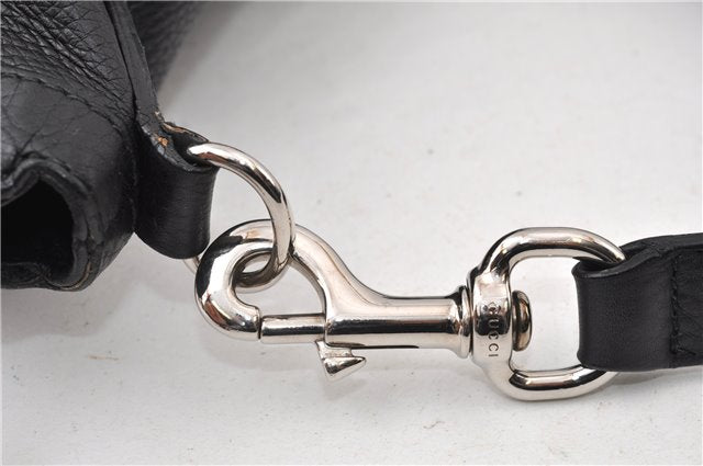 Authentic GUCCI Vintage Shoulder Cross Body Bag Leather 233329 Black 9566F