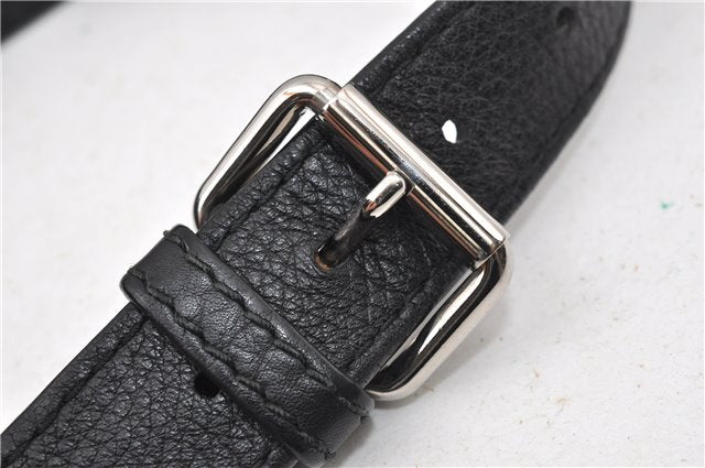 Authentic GUCCI Vintage Shoulder Cross Body Bag Leather 233329 Black 9566F