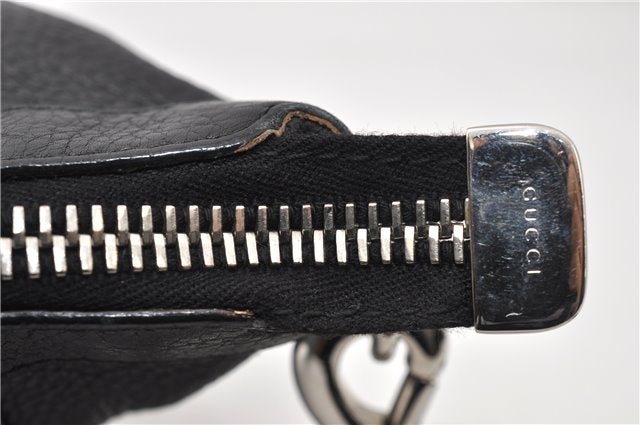 Authentic GUCCI Vintage Shoulder Cross Body Bag Leather 233329 Black 9566F