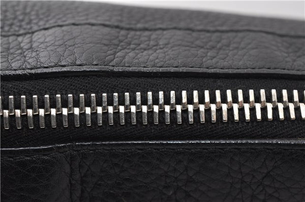 Authentic GUCCI Vintage Shoulder Cross Body Bag Leather 233329 Black 9566F