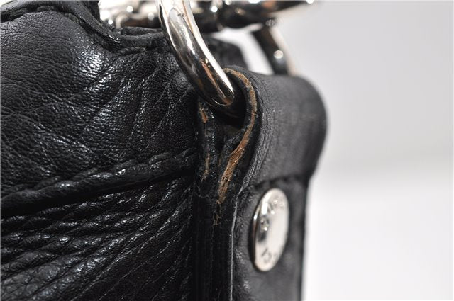 Authentic GUCCI Vintage Shoulder Cross Body Bag Leather 233329 Black 9566F