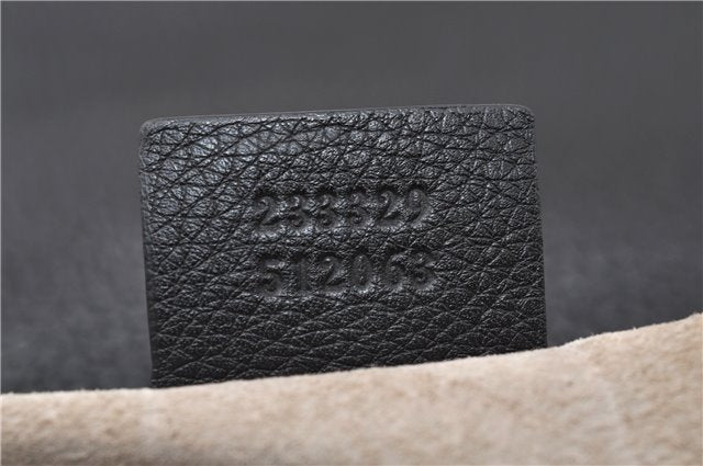Authentic GUCCI Vintage Shoulder Cross Body Bag Leather 233329 Black 9566F