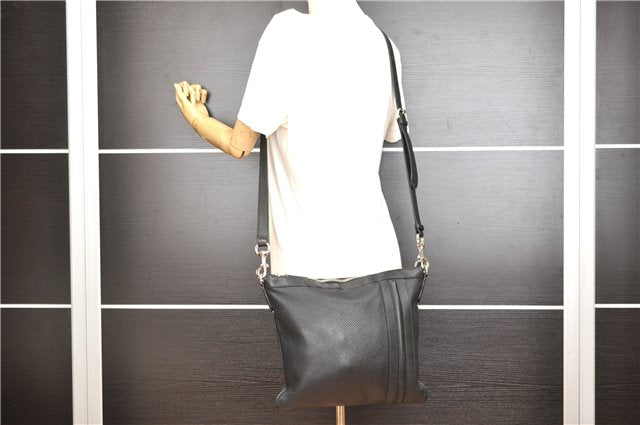 Authentic GUCCI Vintage Shoulder Cross Body Bag Leather 233329 Black 9566F