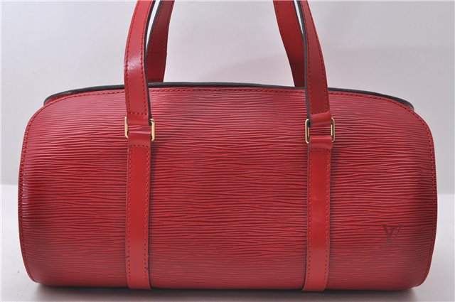 Authentic Louis Vuitton Epi Soufflot Hand Bag Red M52227 LV 9568C