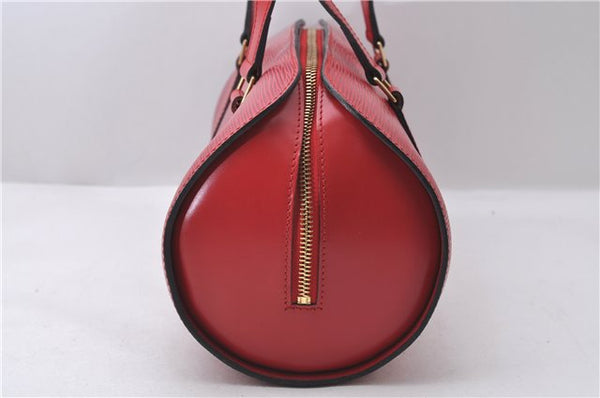 Authentic Louis Vuitton Epi Soufflot Hand Bag Red M52227 LV 9568C