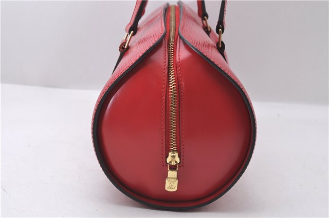 Authentic Louis Vuitton Epi Soufflot Hand Bag Red M52227 LV 9568C