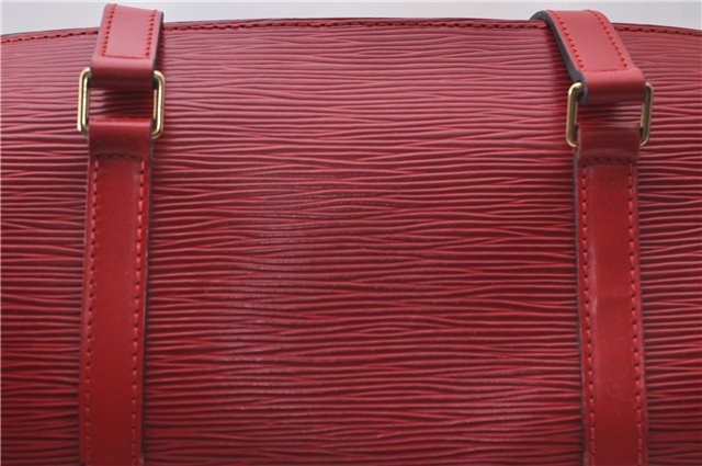 Authentic Louis Vuitton Epi Soufflot Hand Bag Red M52227 LV 9568C