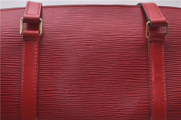 Authentic Louis Vuitton Epi Soufflot Hand Bag Red M52227 LV 9568C