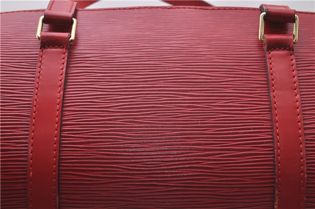 Authentic Louis Vuitton Epi Soufflot Hand Bag Red M52227 LV 9568C