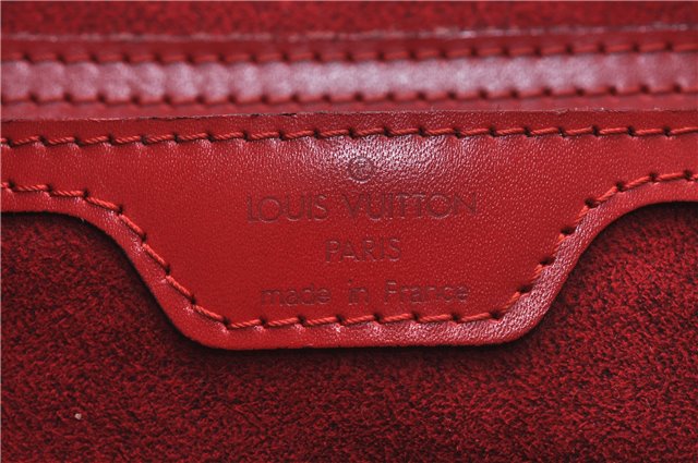 Authentic Louis Vuitton Epi Soufflot Hand Bag Red M52227 LV 9568C