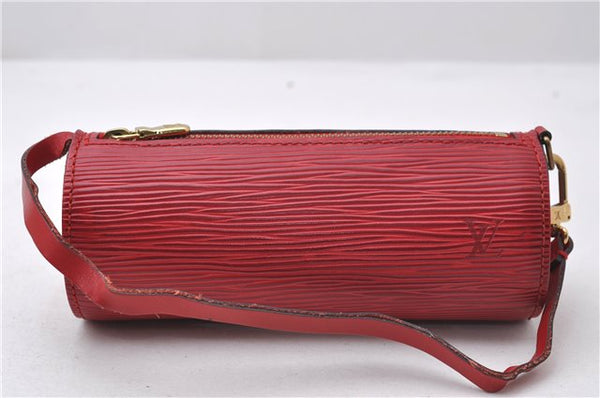 Authentic Louis Vuitton Epi Soufflot Hand Bag Red M52227 LV 9568C