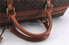 Authentic CELINE Macadam Blason Travel Boston Bag PVC Leather Brown 9568E