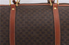 Authentic CELINE Macadam Blason Travel Boston Bag PVC Leather Brown 9568E