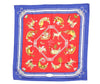 Authentic HERMES Carre 90 Scarf "Les fantaisies du Roy" Silk Blue 9569D