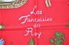 Authentic HERMES Carre 90 Scarf "Les fantaisies du Roy" Silk Blue 9569D