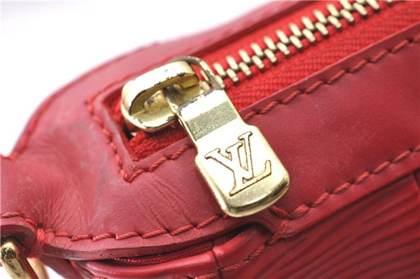 Auth Louis Vuitton Epi Dhanura PM 2Way Shoulder Hand Bag Red M5891E LV 9570C