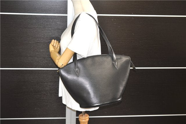 Auth Louis Vuitton Epi Saint Jacques Shopping Shoulder Bag Black M52262 LV 9573E