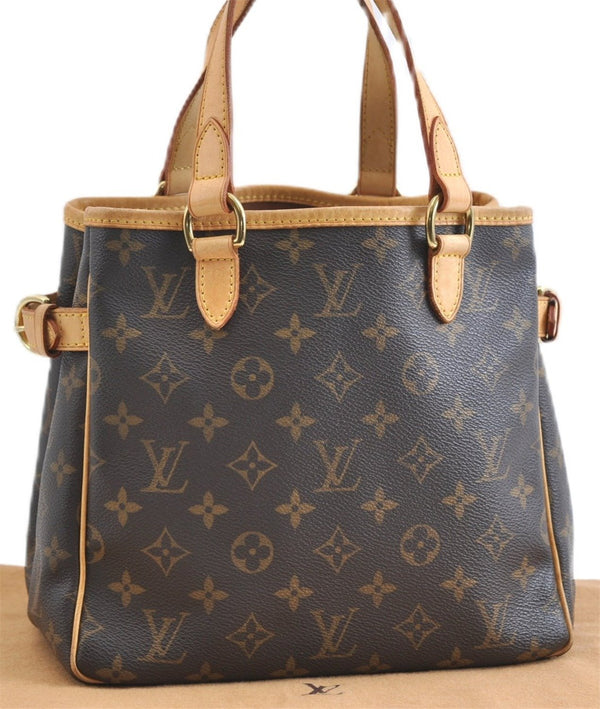 Authentic Louis Vuitton Monogram Batignolles Hand Tote Bag M51156 LV 9574E