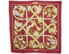 Authentic HERMES Carre 90 Scarf "Caraibes" Silk Bordeaux Red 9576D