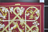 Authentic HERMES Carre 90 Scarf "Caraibes" Silk Bordeaux Red 9576D