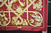 Authentic HERMES Carre 90 Scarf "Caraibes" Silk Bordeaux Red 9576D