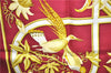 Authentic HERMES Carre 90 Scarf "Caraibes" Silk Bordeaux Red 9576D