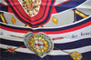 HERMES Carre 90 Scarf "parmi les fleurs je compte les heures" Silk Navy 9577D
