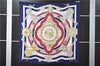 HERMES Carre 90 Scarf "parmi les fleurs je compte les heures" Silk Navy 9577D