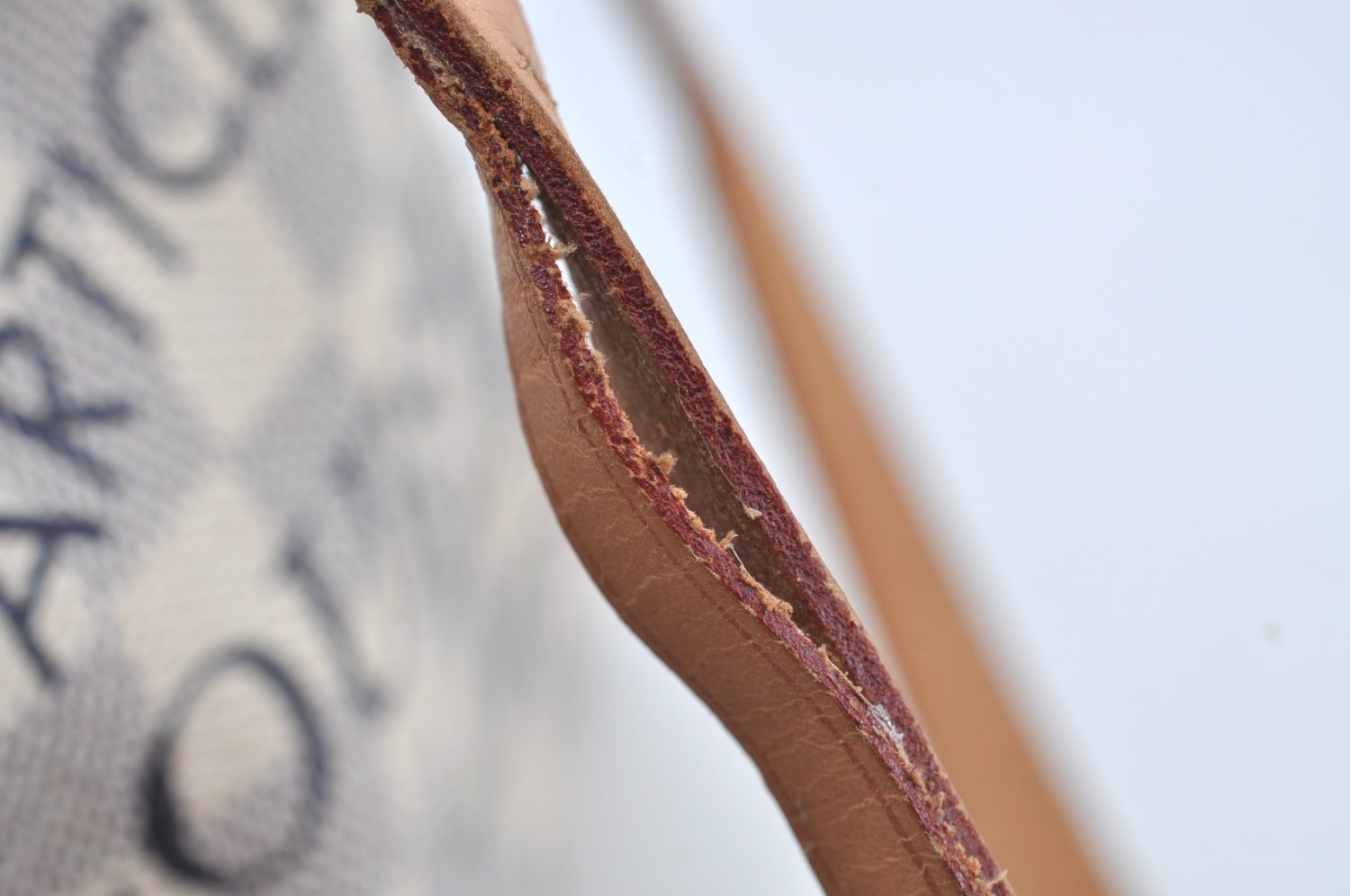 Authentic Louis Vuitton Damier Azur Cabas PM Shoulder Tote Bag N41376 LV 9578E