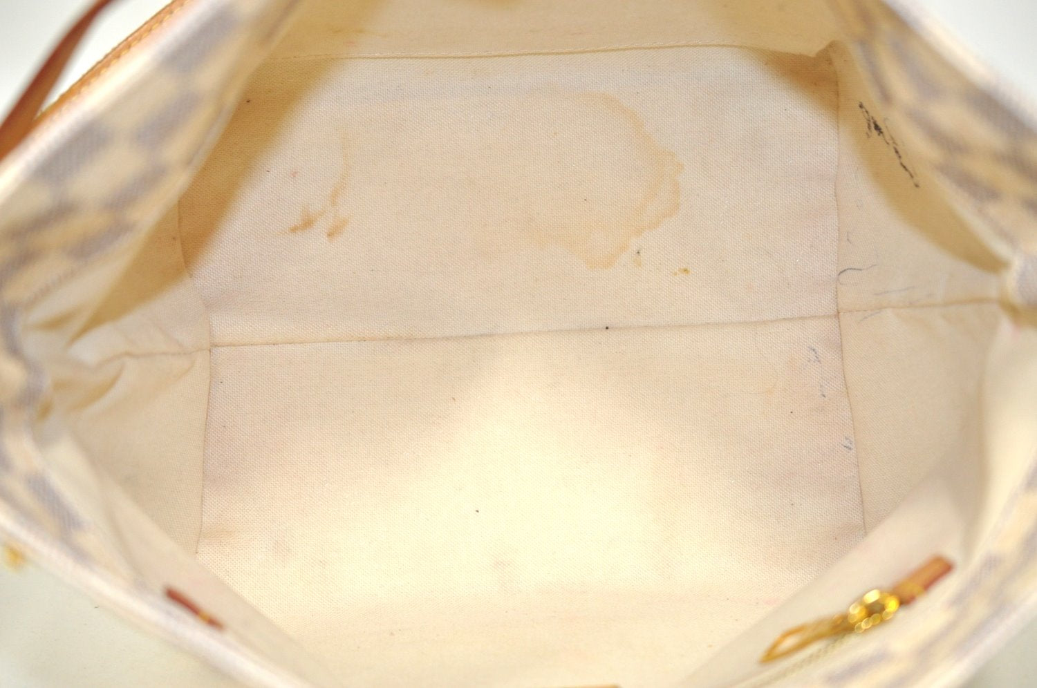 Authentic Louis Vuitton Damier Azur Cabas PM Shoulder Tote Bag N41376 LV 9578E