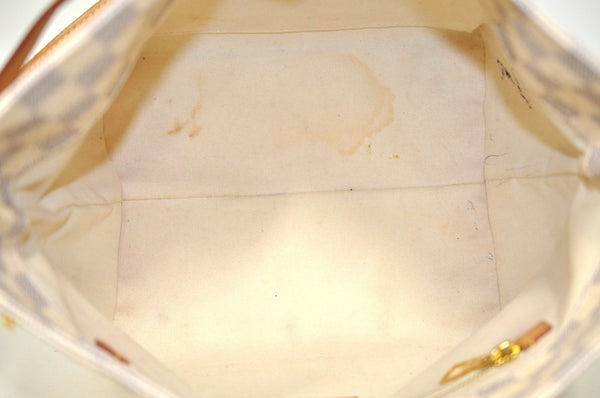 Authentic Louis Vuitton Damier Azur Cabas PM Shoulder Tote Bag N41376 LV 9578E