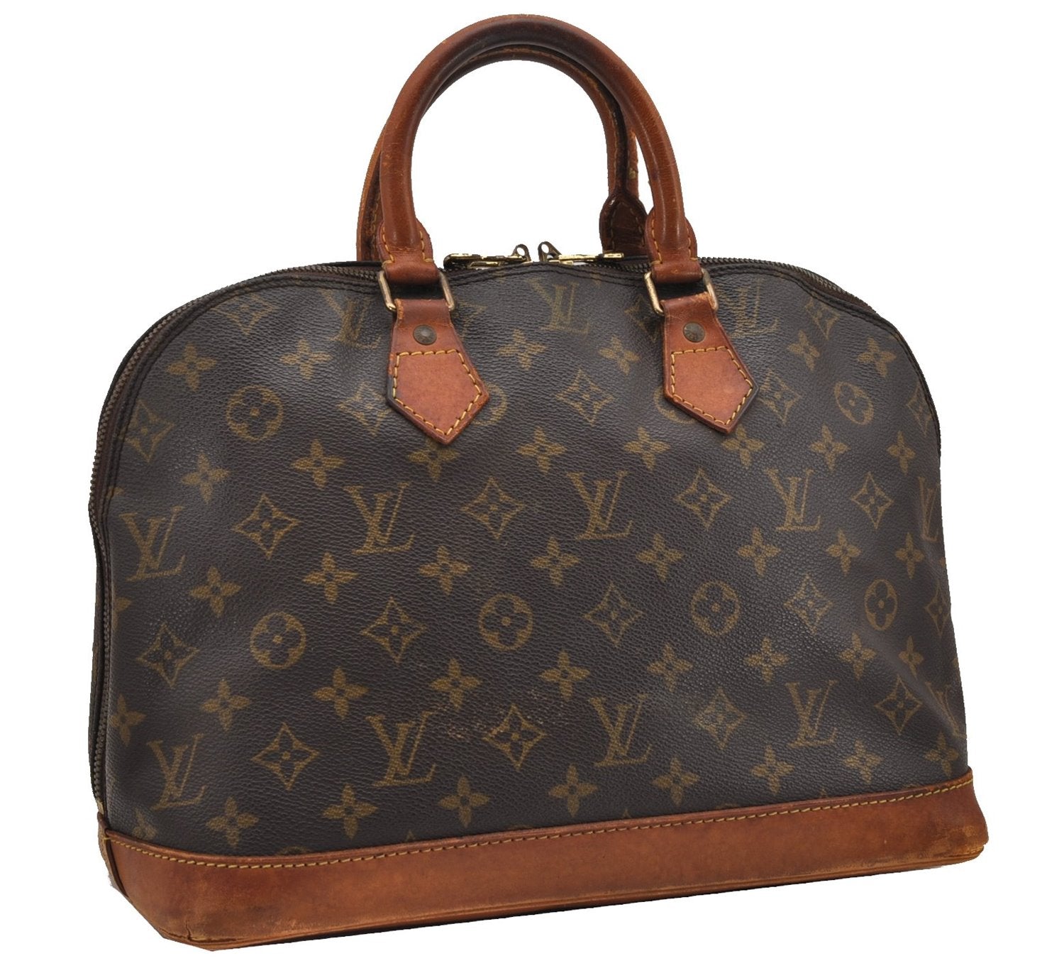 Authentic Louis Vuitton Monogram Alma Hand Bag Purse M51130 LV 9578F