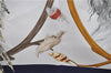 Authentic HERMES Carre 90 Scarf "CHIENS AU RAPPORT" Silk Navy 9582D