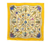 Authentic HERMES Carre 90 Scarf "Qu'importe le flacon" Silk Yellow 9584D