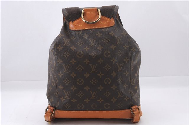 Authentic Louis Vuitton Monogram Montsouris GM Backpack M51135 LV 9585E