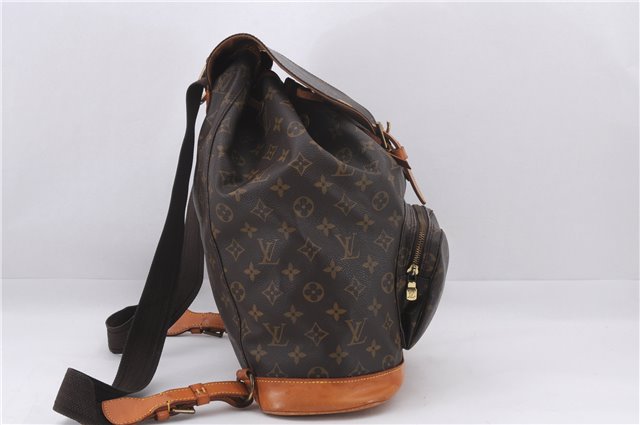 Authentic Louis Vuitton Monogram Montsouris GM Backpack M51135 LV 9585E