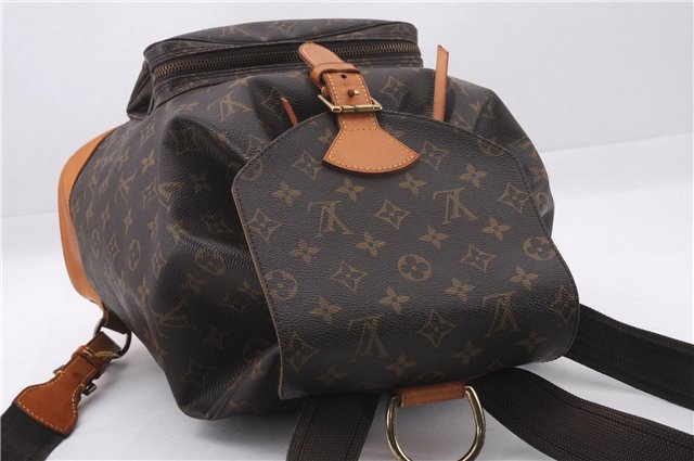 Authentic Louis Vuitton Monogram Montsouris GM Backpack M51135 LV 9585E
