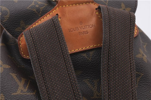 Authentic Louis Vuitton Monogram Montsouris GM Backpack M51135 LV 9585E