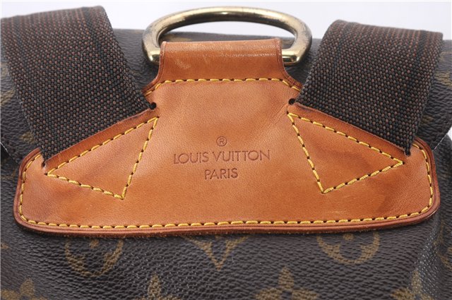 Authentic Louis Vuitton Monogram Montsouris GM Backpack M51135 LV 9585E