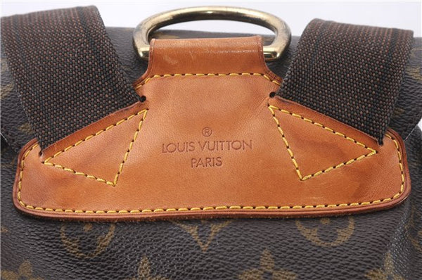 Authentic Louis Vuitton Monogram Montsouris GM Backpack M51135 LV 9585E