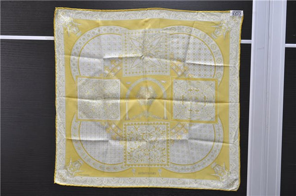 HERMES Petit Carre 40 Scarf Handkerchief "CIELS BYZANTINS" Silk Yellow 9589D