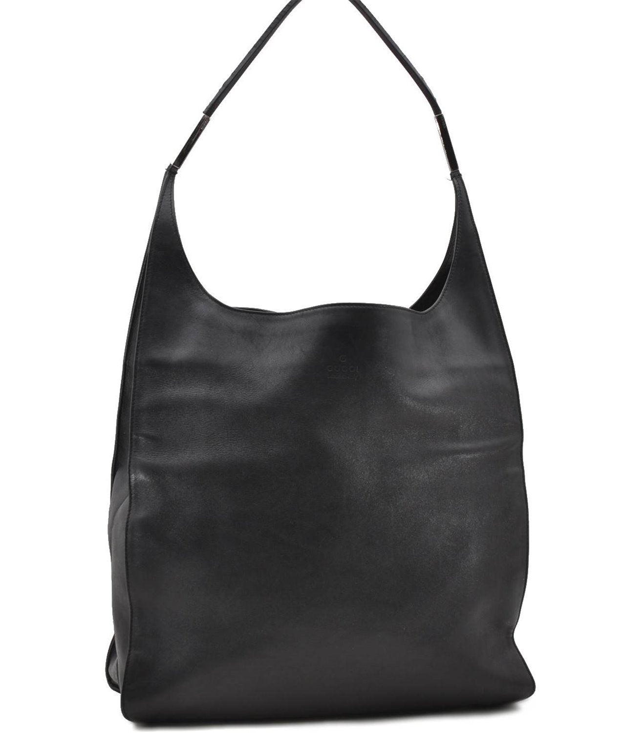 Authentic GUCCI Shoulder Bag Leather 0013191 Black 9591C