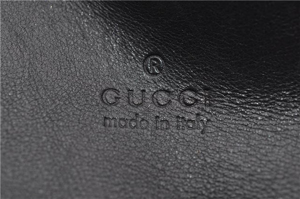 Authentic GUCCI Shoulder Bag Leather 0013191 Black 9591C