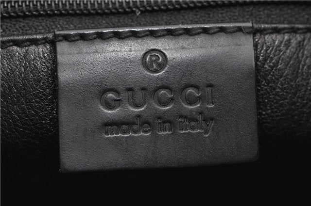 Authentic GUCCI Shoulder Bag Leather 0013191 Black 9591C