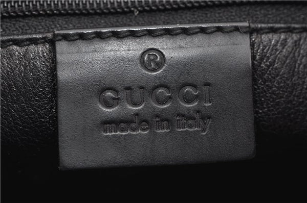 Authentic GUCCI Shoulder Bag Leather 0013191 Black 9591C
