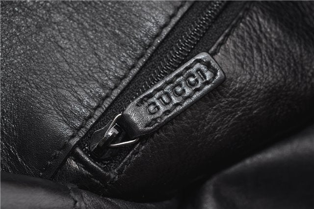 Authentic GUCCI Shoulder Bag Leather 0013191 Black 9591C