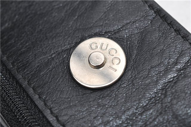 Authentic GUCCI Shoulder Bag Leather 0013191 Black 9591C