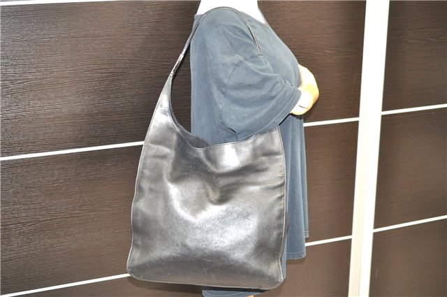 Authentic GUCCI Shoulder Bag Leather 0013191 Black 9591C