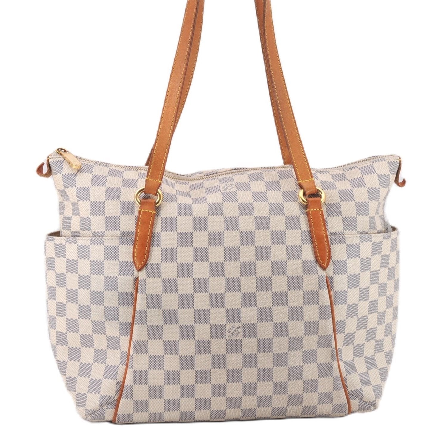 Authentic Louis Vuitton Damier Azur Totally MM Tote Bag N51262 LV 9592E